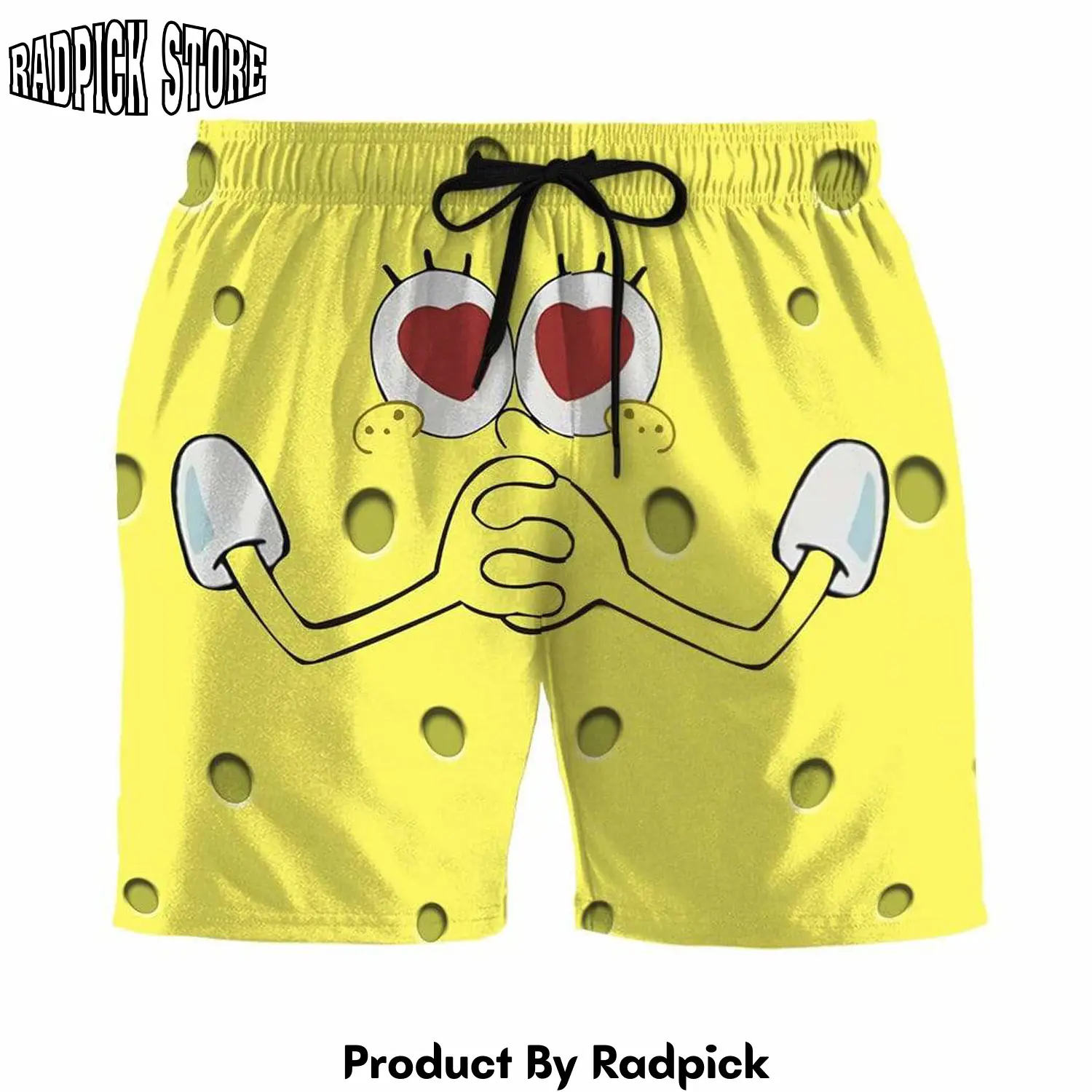 Radpick 3d love spongebob squarepants custom summer beach shorts swim trunks rp631377
